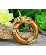 Vintage Unicorn Alexis Kirk Brooch Pin Pendant Enamel Rhinestones - €63,35 EUR