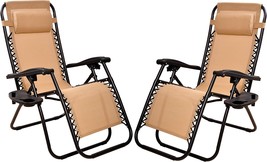 Elevon Patio Zero Gravity Adjustable Lounge Chair Recliners. - £103.88 GBP