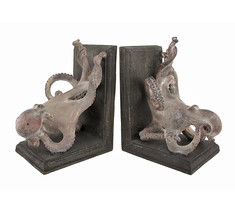 Zeckos Squiggly Armed Octopus Bookends Set of 2 - $75.86