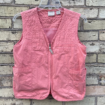 Gander Mountain Guide Series Women&#39;s Small Coral Cotton Nylon Zippered Vest - £12.35 GBP