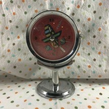 FOR PARTS Vintage Retro Fossil Sombrero Man Alarm Clock on Pedestal Stand - $14.00