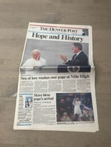 3 DENVER POST Issues Aug.13, 14 15 1993 Pope John Paul II &amp; Clinton - Denver - £39.87 GBP
