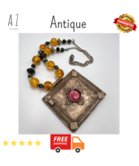 Antique Handmade Yemeni Silver Women Jewelry Necklace Pendant Judaica قلادة - $213.75