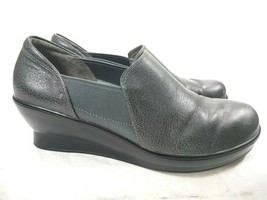 Alegria by PG Lite Wedge Shoes FRA-883 Gray Leather Slip On Nurse Women’s 9.5 - £27.65 GBP