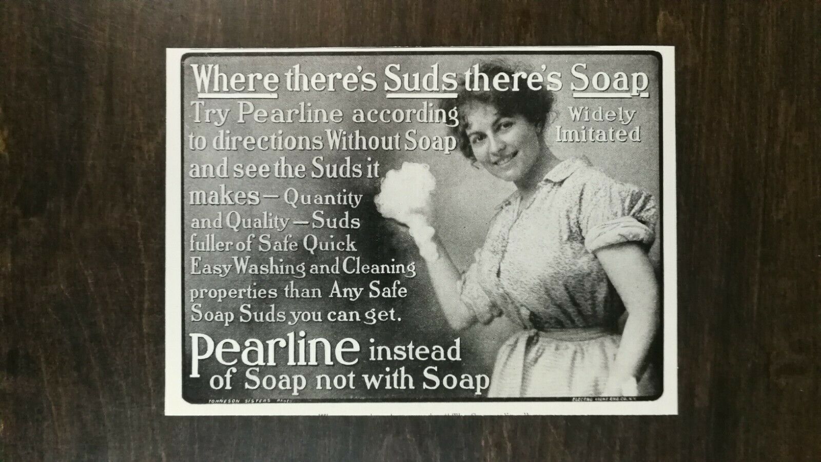 Primary image for Vintage 1901 Pearline Soap Substitute Original Ad  721