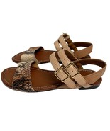 Clarks Artisan Sandals Womens Size 6 M Double Duckle Textured Animal Pri... - £21.01 GBP