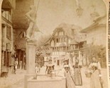 Swiss Women at Village Fountain Switzerland 1897 Underwood Stereoview Photo - £3.52 GBP