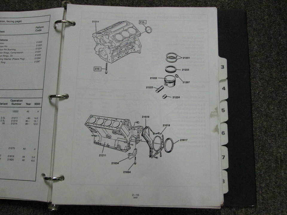 1980s 1990s Saab 900 9000 Failure Code Flat Rate Shop Manual FACTORY OEM DEAL Item image 11