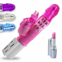 Rabbit Vibrator DRAGON Waterproof Swirls with Secret Lipstick - £11.86 GBP+
