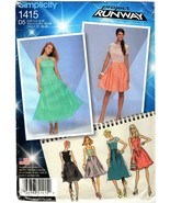 Simplicity Pattern Project Runway 1415 Dress Misses Szs 4 - 12 Bodice Va... - $5.00