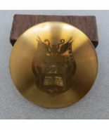 Vtg Large 3.75” Pilcher Compact Gold Tone Shield Insignia DofA Holy Bibl... - $374.59 MXN