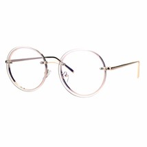 Rund Klarglas Brille Metall Rahmen Hinter Linse Mode Brille UV 400 - £8.70 GBP