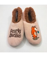 Snoozies Women's Tan Slippers Bearly Awake Size Medium 7/8 - $12.86
