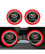 Brand New 2PCS Cadillac Real Carbon Fiber Car Cup Holder Pad Water Cup S... - $15.00