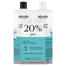 Nioxin  System 3 Cleanser &amp; Scalp Therapy Liter Duo  - $95.95