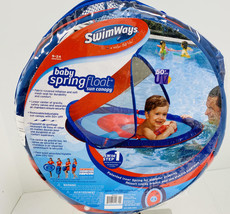 Swimways Baby Spring Float Canopy Boat 9-24mos~50 UPF UV~Swim Step 1 Baby Float - £15.31 GBP