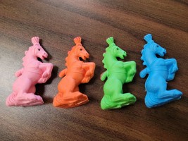 Vintage Lot 4 Diener 1960s Rubber Eraser Circus Horse Itty Bitty Charm A... - £40.93 GBP