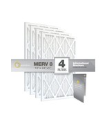18x24x1 MERV 8 Pleated AC Furnace Air Filters.  4 Pack. Made in USA - $54.31 CAD
