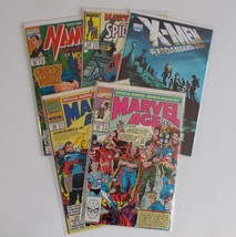 5 Marvel Comic Book Lot X Men Spiderman Namor Marvel Age - $19.78
