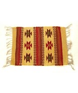 VEL-MEX Native Wool Weave Rug- 15.5&quot; x 21.5&quot;-Handmade-Brown Orange-American - €61,34 EUR