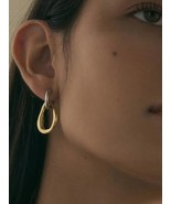Out of State - 18K Gold-Plated Earrings - Asymmetrical 18K Gold-Plated S... - $11.82
