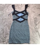 Free People Mini Dress Bodycon Criss Cross Sleeveless Blue XS - €42,90 EUR