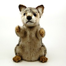 Wolf Hand Puppet Full Body Doll by Hansa Real Looking Plush Animal Learn... - £44.71 GBP