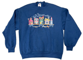 Vintage Jerzees Birds House Nature Grandma Pullover Sweatshirt Large NWT - £15.68 GBP