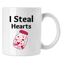 I Steal Hearts Mug, Valentine Mug, Funny Sayings Mug - £13.23 GBP
