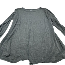 Maurices 24/7 Shirt Grey Long Sleeve Round Neck Top Women&#39;s Size XL - £9.85 GBP