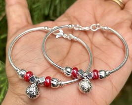 2 piezas 999 plata mal de ojo brazalete Nazariya niños bebés 11,8 gm, ca... - £33.15 GBP