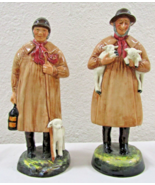 Royal Doulton Pair Figurines Lambing Time and Shepherd 1940s - $3,161.51 MXN