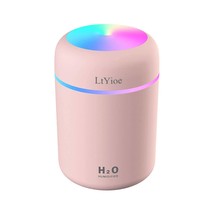 LtYioe Colorful Cool Mini Humidifier USB 300ml | Pink - £43.19 GBP