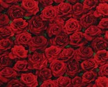 Cotton Red Roses Love Valentine&#39;s Day Floral Fabric Print by the Yard D5... - £10.94 GBP