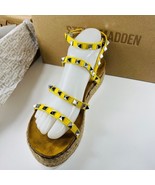 Steve Madden Kailee Citron 8.5 Sandal Gladiator Sandal Ankle Strap Stud ... - £55.46 GBP