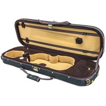 SKY 4/4 Full Size Violin Oblong Case Lightweight with Hygrometer Black/Brown Kha - $59.99