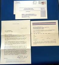 1976 President Gerald Ford Facsimile Letter Clean Up Congress Donation E... - £7.83 GBP