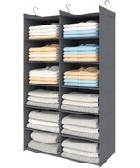 Dual-Row 6 Tier Shelf Hanging Closet Organizer And Storage, 12 Pockets, ... - $693.59 MXN