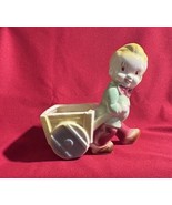 Vtg 1950’s Royal Copley Boy Pulling Wagon - $298.12 MXN