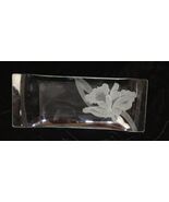 DOROTHY THORPE MID-CENTURY SAND CARVED IRIS OBLONG TRAY/PLATTER NEW DH3412 - $18.95