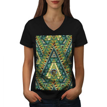 Spirit Pattern Shirt Colorful Women V-Neck T-shirt - £10.26 GBP