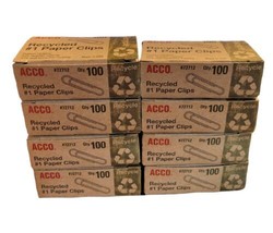 8 boxes ACCO Paper Clips 100 Count 72712 - £6.35 GBP