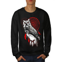 Wellcoda Dream Catcher Owl Animal Mens Sweatshirt, Bird Casual Pullover Jumper - £24.11 GBP+