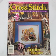 Vintage 1995 Cross Stitch Magazine &amp; Country Crafts 27 Pretty Designs - $14.00