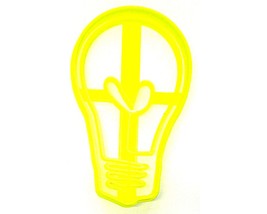 6x Light Bulb Idea Fondant Cutter Cupcake Topper 1.75 IN USA FD2093 - £6.48 GBP