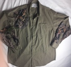 Mens COLUMBIA Camo Hunting Style Long Sleeve Shirt size L - £15.81 GBP