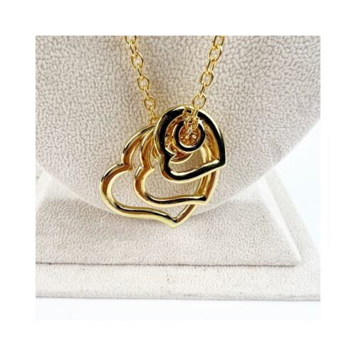 NEW Vintage 1995 Avon Triple Heart Necklace Gold Tone 29” Box - $14.99
