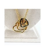 NEW Vintage 1995 Avon Triple Heart Necklace Gold Tone 29” Box - $14.99