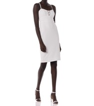 Bebe bebe women illusions bodycon fit spaghetti strap pencil sheath dress ivory - £35.89 GBP