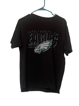 Junk Food Clothing Mens Black Philadelphia Eagles Fly Short Sleeve T-Shirt Large - £13.40 GBP